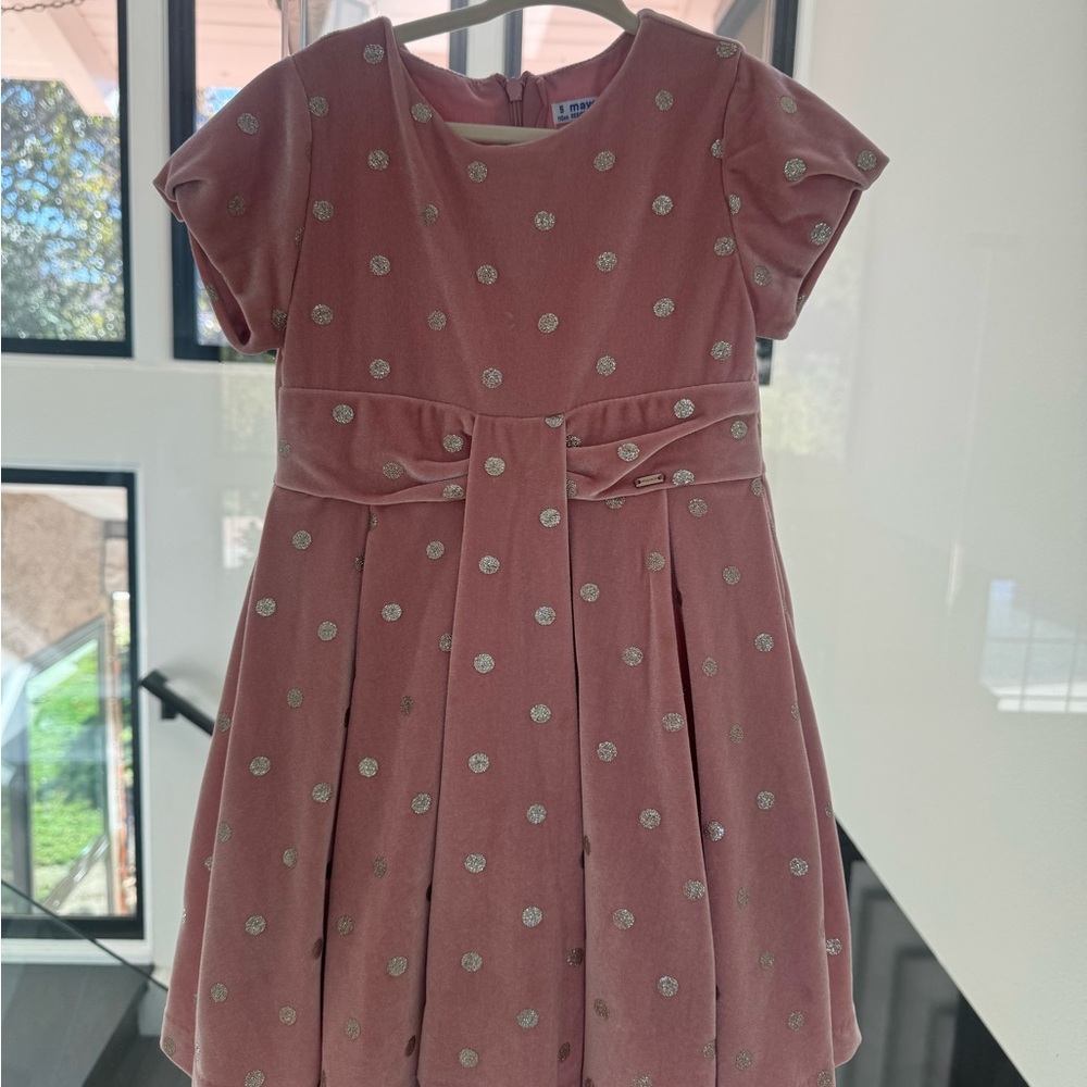 Pink Polka Dot Kids Dress